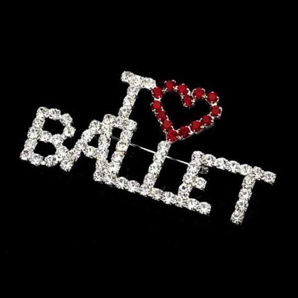 Katz Kristall Brosche JE-11 I Love Ballet - SALE