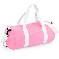 BagBase Mini Barrel Bag rosa/wei&szlig;