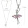 DV-Kette mit Anhänger „Ballerina Sprung“, Edelstahl mit Strass