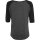 Build your Brand  ¾ Arm Shirt BY022 schwarz/grau