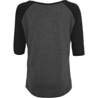 Build your Brand  ¾ Arm Shirt BY022 schwarz/grau 2XL